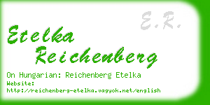 etelka reichenberg business card